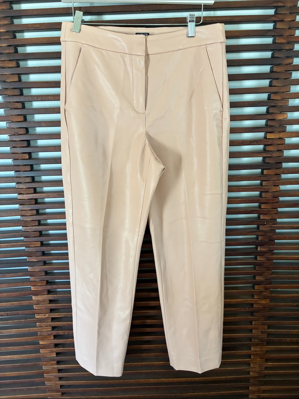 🎉NEW LISTING!🎉J. Crew Women's Vegan Leather Straight-Leg Pants - Blush